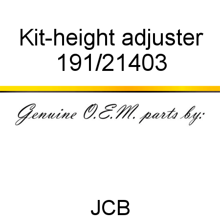 Kit-height adjuster 191/21403