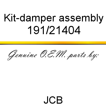 Kit-damper assembly 191/21404