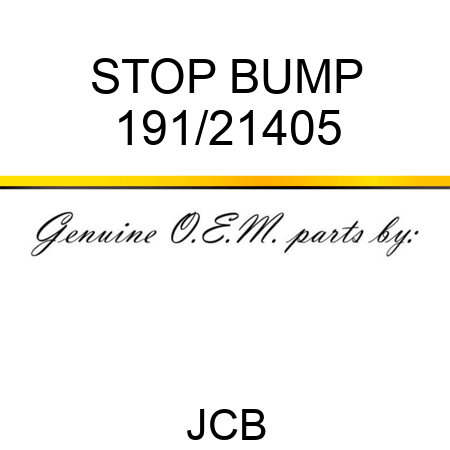 STOP BUMP 191/21405