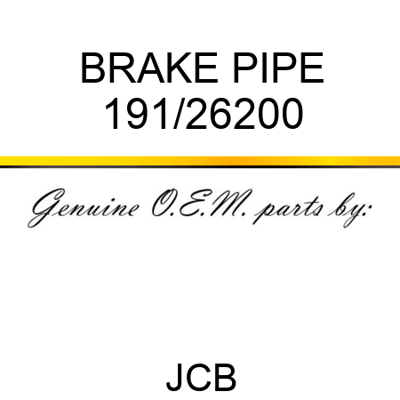 BRAKE PIPE 191/26200