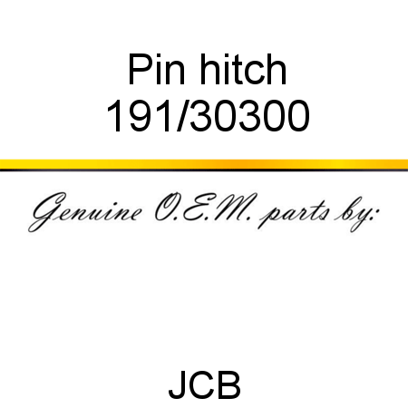 Pin, hitch 191/30300