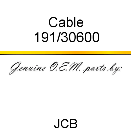 Cable 191/30600