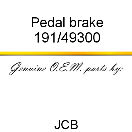 Pedal, brake 191/49300