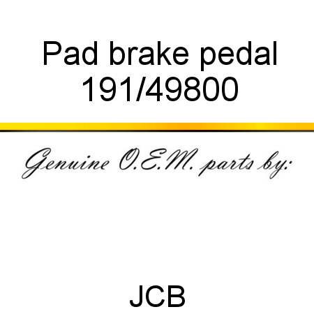 Pad, brake pedal 191/49800