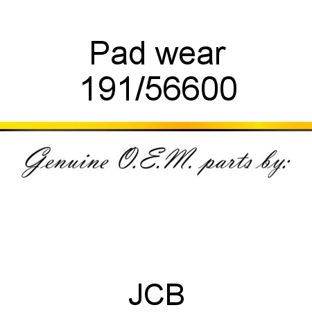 Pad, wear 191/56600