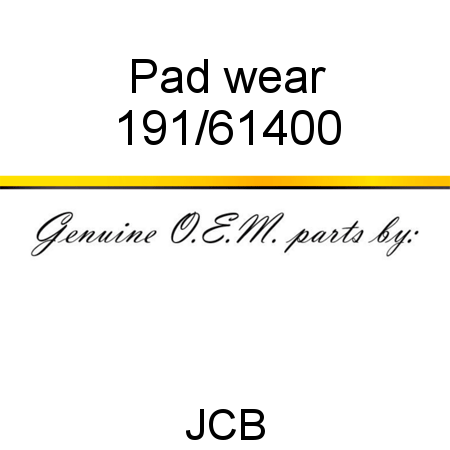 Pad, wear 191/61400