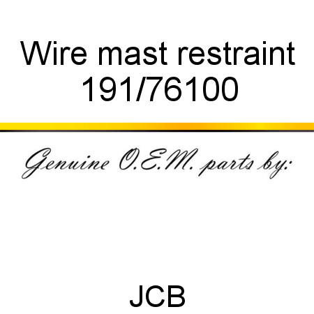 Wire, mast restraint 191/76100