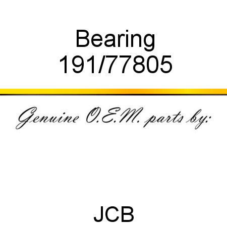 Bearing 191/77805