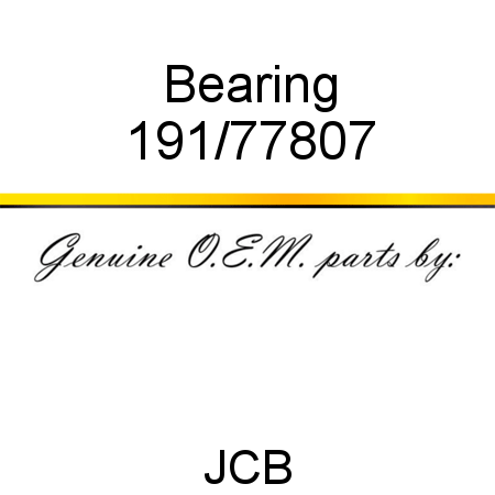 Bearing 191/77807