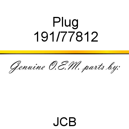 Plug 191/77812