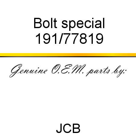 Bolt, special 191/77819