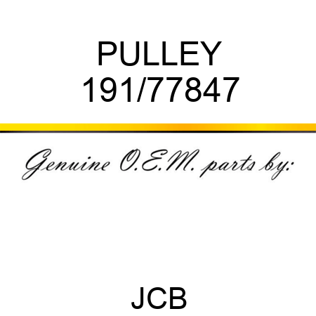 PULLEY 191/77847