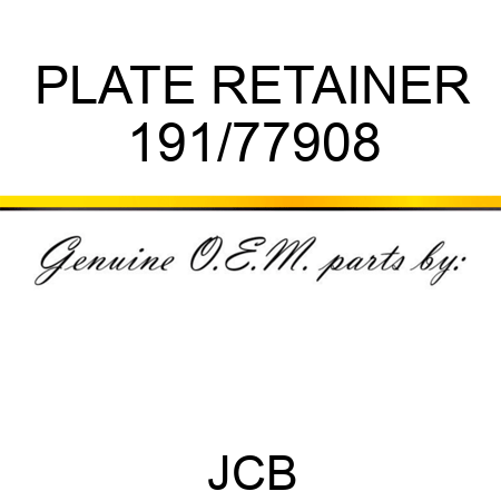 PLATE RETAINER 191/77908