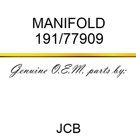 MANIFOLD 191/77909