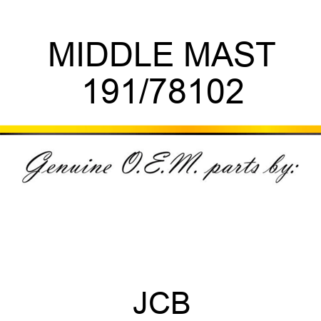 MIDDLE MAST 191/78102