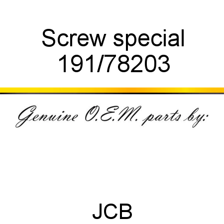 Screw, special 191/78203
