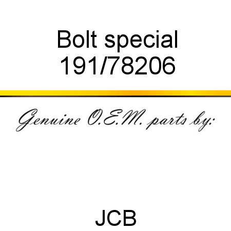 Bolt, special 191/78206