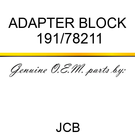 ADAPTER, BLOCK 191/78211