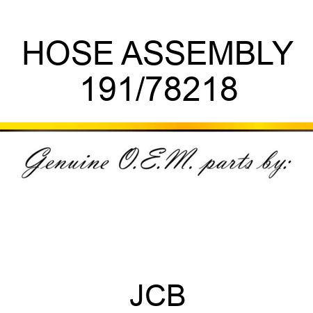 HOSE ASSEMBLY 191/78218