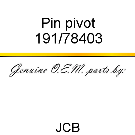 Pin, pivot 191/78403