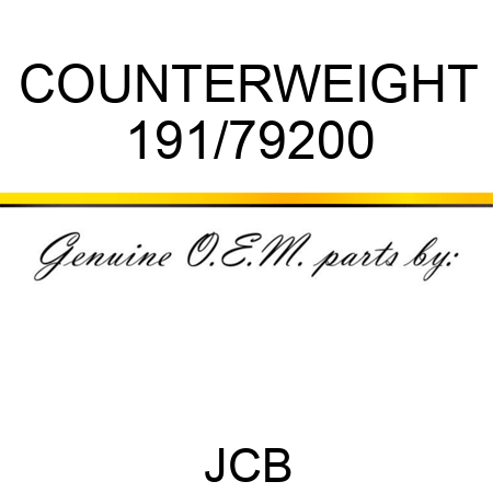 COUNTERWEIGHT 191/79200