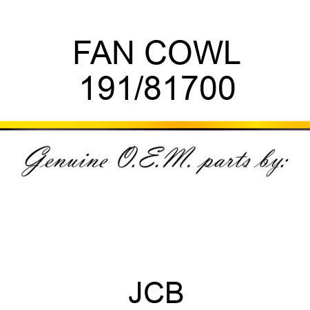 FAN COWL 191/81700