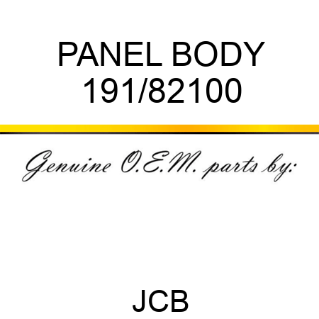 PANEL BODY 191/82100