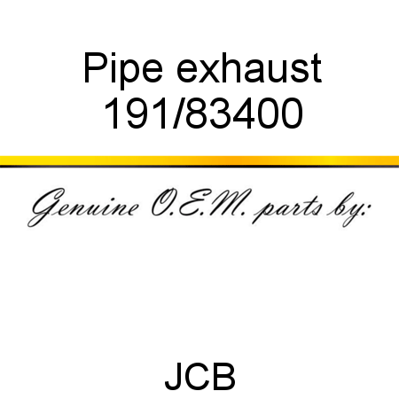 Pipe, exhaust 191/83400