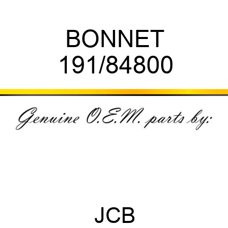 BONNET 191/84800