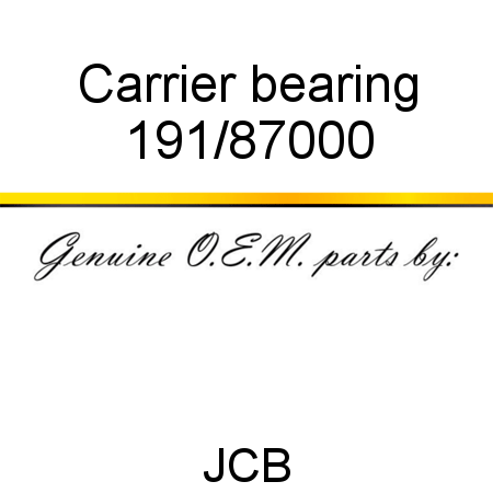Carrier, bearing 191/87000
