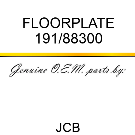 FLOORPLATE 191/88300