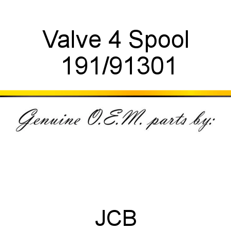 Valve, 4 Spool 191/91301