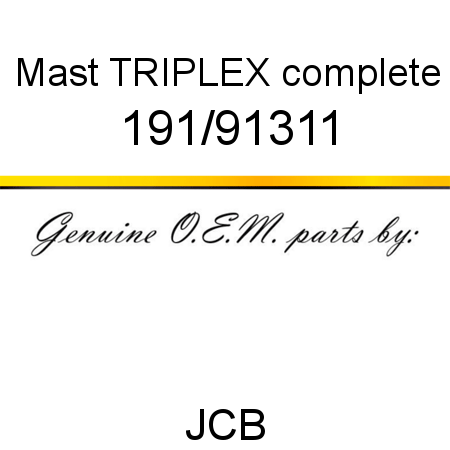 Mast, TRIPLEX, complete 191/91311