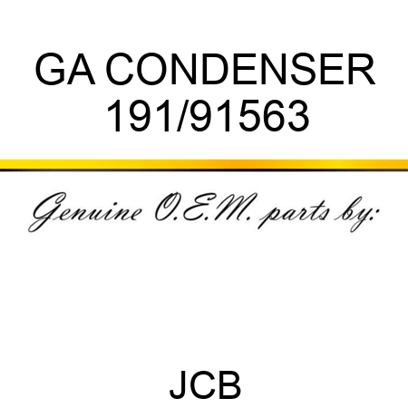 GA CONDENSER 191/91563