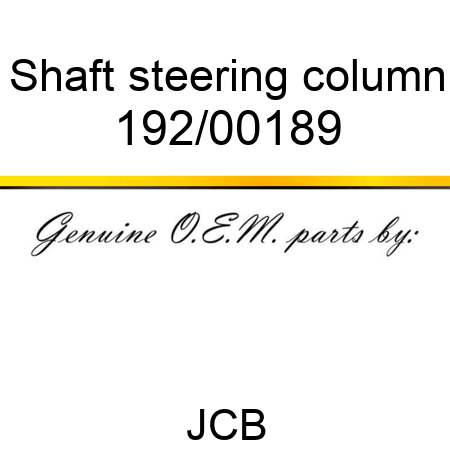 Shaft, steering column 192/00189