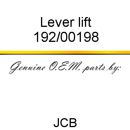 Lever, lift 192/00198