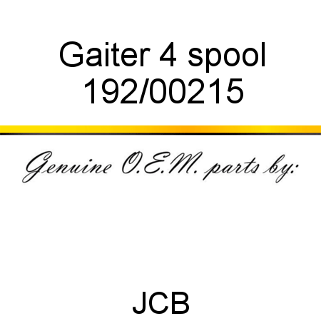 Gaiter, 4 spool 192/00215