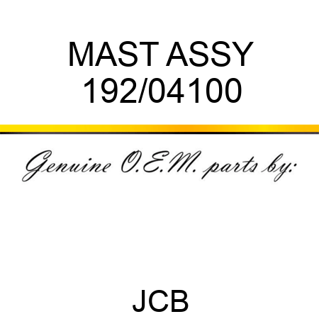 MAST ASSY 192/04100