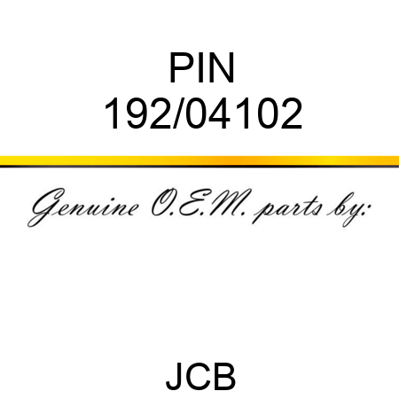 PIN 192/04102