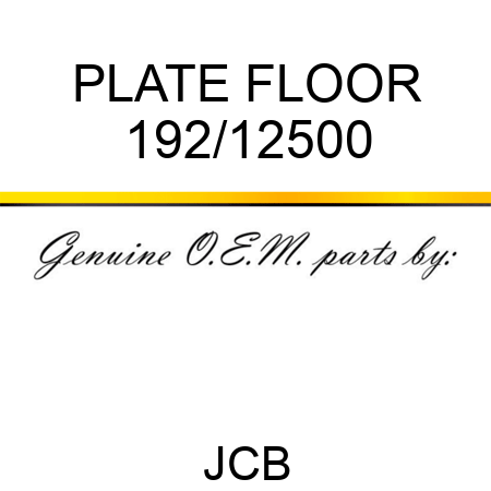 PLATE FLOOR 192/12500