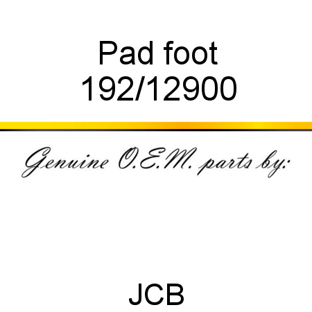 Pad, foot 192/12900