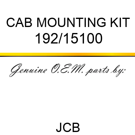 CAB MOUNTING KIT 192/15100