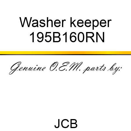 Washer keeper 195B160RN