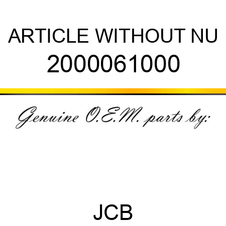ARTICLE WITHOUT NU 2000061000