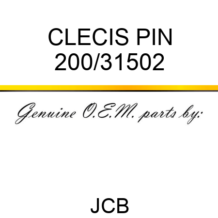 CLECIS PIN 200/31502