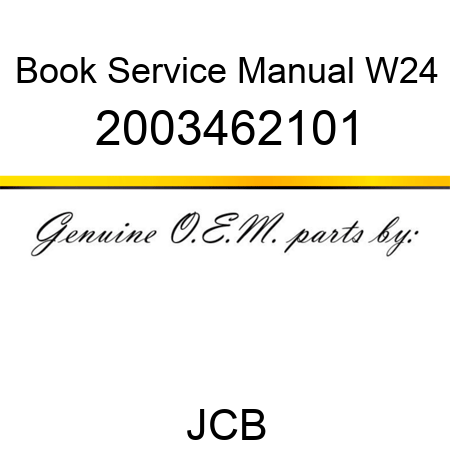 Book, Service Manual, W24 2003462101