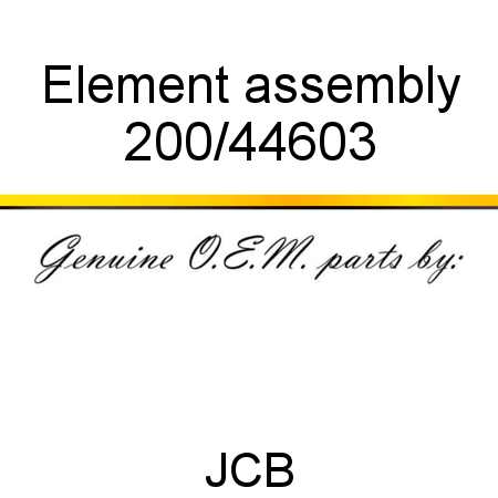 Element, assembly 200/44603