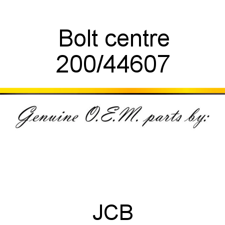 Bolt, centre 200/44607
