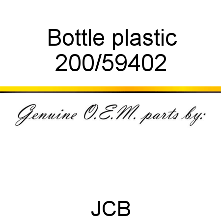 Bottle, plastic 200/59402