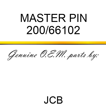 MASTER PIN 200/66102